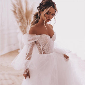 Fairy Boho Wedding Dresses Detachable ...